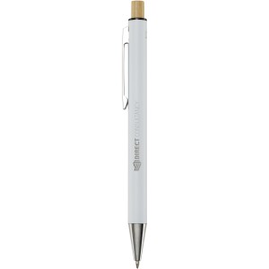 Cyrus recycled aluminium ballpoint pen, White (Metallic pen)