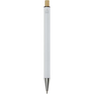 Cyrus recycled aluminium ballpoint pen, White (Metallic pen)