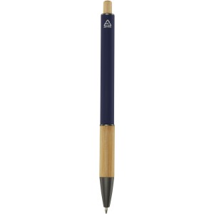 Darius recycled aluminium ballpoint pen, Navy (Metallic pen)