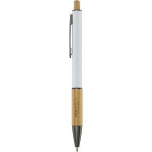 Darius recycled aluminium ballpoint pen, White (Metallic pen)
