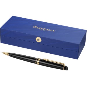 Expert ballpoint pen, solid black,Gold (Metallic pen)