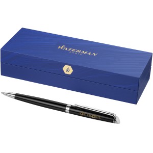 Hmisph?re elegant and lacquered ballpoint pen, solid black,Silver (Metallic pen)