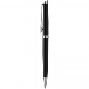 Hmisph?re elegant and lacquered ballpoint pen, solid black,Silver (Metallic pen)