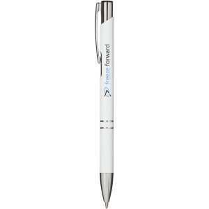 Moneta aluminium click ballpoint pen, White (Metallic pen)