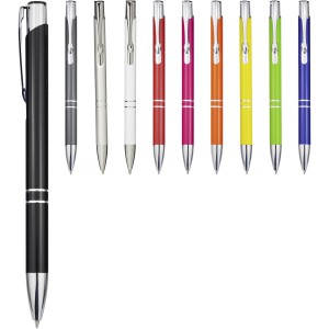 Moneta aluminum click ballpoint pen, black (Metallic pen)