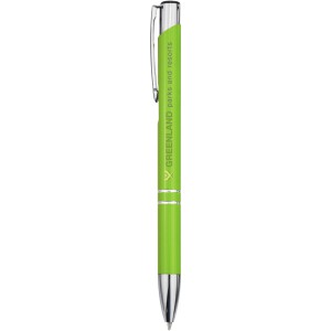 Moneta aluminum click ballpoint pen, lime (Metallic pen)