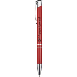 Moneta aluminum click ballpoint pen, red (Metallic pen)