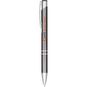 Moneta anodized aluminium click ballpoint pen, Grey (Metallic pen)