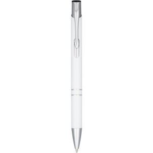 Moneta anodized aluminium click ballpoint pen, White (Metallic pen)