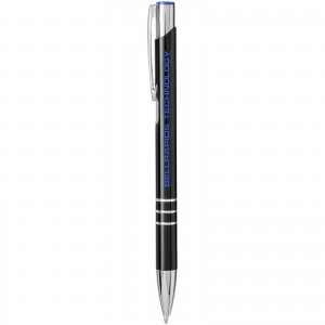 Moneta click ballpoint pen, Black, royal (Metallic pen)