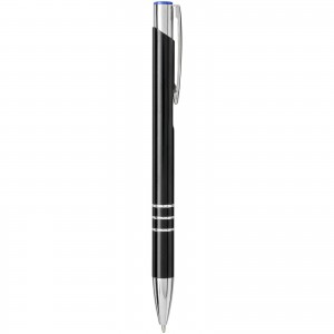 Moneta click ballpoint pen, Black, royal (Metallic pen)