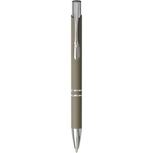Moneta soft touch click ballpoint pen, grey (Metallic pen)