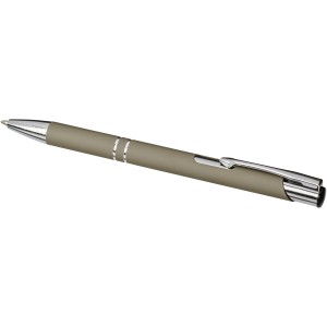 Moneta soft touch click ballpoint pen, grey (Metallic pen)