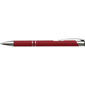 Push button ballpen, red (Metallic pen)