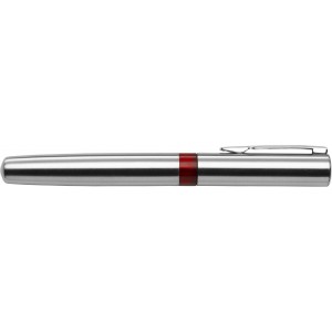 Stainless steel ballpen Rex, red (Metallic pen)
