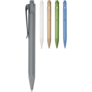 Terra corn plastic ballpoint pen, White (Metallic pen)