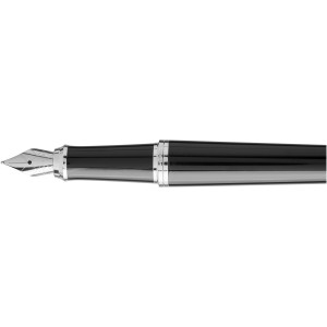 Urban fountain pen, solid black,Chrome (Metallic pen)