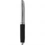 Vienna ballpoint pen with EVA grip, Silver, solid black