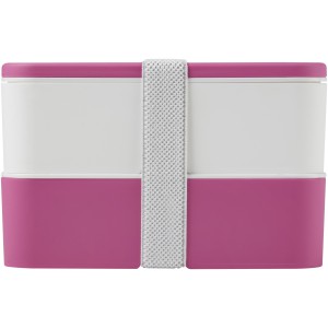 MIYO double layer lunch box, Pink, White, White (Plastic kitchen equipments)