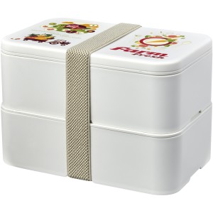 MIYO Renew double layer lunch box, Ivory white, Ivory white (Plastic kitchen equipments)