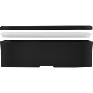 MIYO single layer lunch box, Solid black, Solid black (Plastic kitchen equipments)