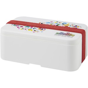 MIYO single layer lunch box, White, Red (Plastic kitchen equipments)