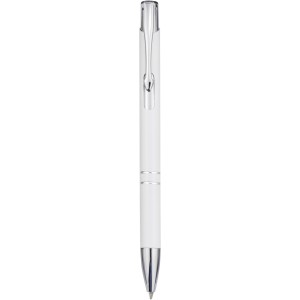 Moneta aluminum click ballpoint pen, white (Metallic pen)