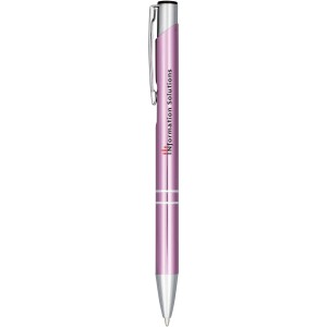 Moneta anodized aluminium click ballpoint pen- Black Ink, Pi (Metallic pen)