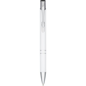 Moneta anodized aluminium click ballpoint pen- Black Ink, Wh (Metallic pen)