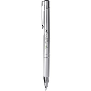 Moneta anodized aluminium click ballpoint pen, Chrome (Plastic pen)