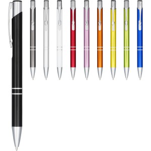 Moneta anodized aluminium click ballpoint pen, Orange (Metallic pen)