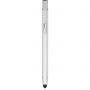 Moneta anodized aluminium click stylus ballpoint pen, Silver