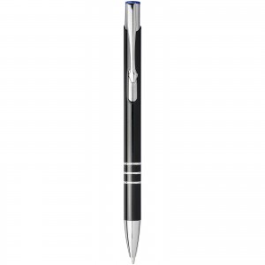 Moneta click ballpoint pen, Black, royal (Metallic pen)