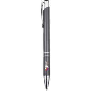 Moneta recycled aluminium ballpoint pen (blue ink), Grey (Metallic pen)