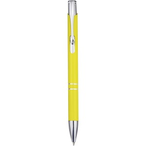 Moneta recycled aluminium ballpoint pen (blue ink), Yellow (Metallic pen)