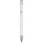 Moneta recycled aluminium ballpoint pen, White