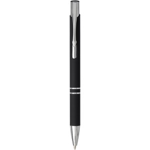 Moneta soft touch click ballpoint pen, black (Metallic pen)