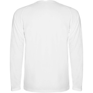 Montecarlo long sleeve men's sports t-shirt, White (T-shirt, mixed fiber, synthetic)