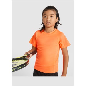 Montecarlo short sleeve kids sports t-shirt, Fluor Orange (T-shirt, mixed fiber, synthetic)