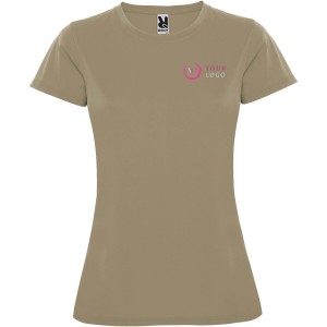 Montecarlo short sleeve women's sports t-shirt, Dark Sand (T-shirt, mixed fiber, synthetic)