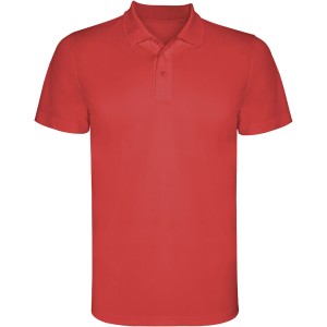 Monzha short sleeve men's sports polo, Red (Polo short, mixed fiber, synthetic)