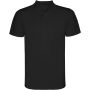 Monzha short sleeve men's sports polo, Solid black