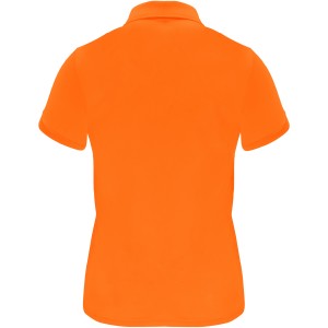 Monzha short sleeve women's sports polo, Fluor Orange (Polo short, mixed fiber, synthetic)