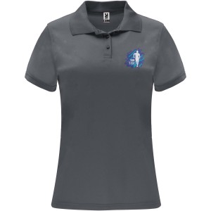 Monzha short sleeve women's sports polo, Lead (Polo short, mixed fiber, synthetic)