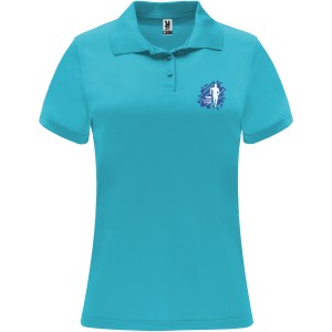 Monzha short sleeve women's sports polo, Turquois (Polo short, mixed fiber, synthetic)