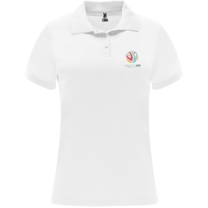 Monzha short sleeve women's sports polo, White (Polo short, mixed fiber, synthetic)