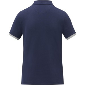 Morgan short sleeve women?s duotone polo, Navy (Polo shirt, 90-100% cotton)