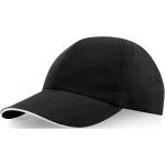 Morion 6 panel GRS recycled cool fit sandwich cap, Solid bla (37517900)