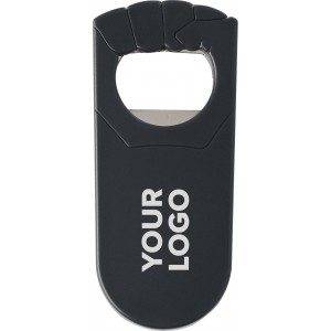 Plastic bottle opener Tay, black