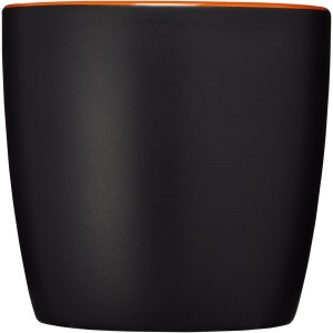 Riviera 340 ml ceramic mug, solid black,Orange (Mugs)
